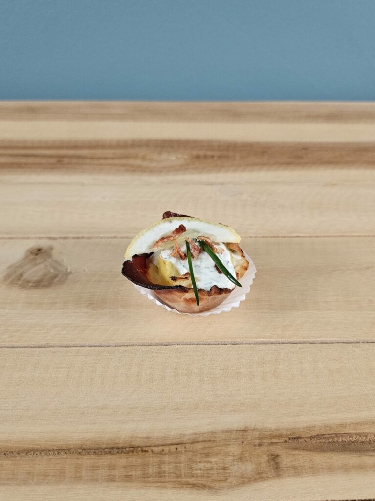 Jambon d'ardenne parmentier, sauce au citron & condiments