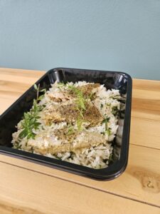 Riz aux aromates & filet de rouget