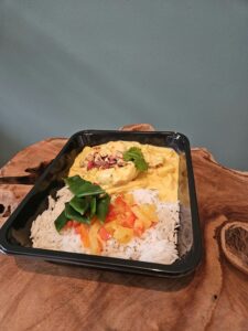Fricassé de poulet curry jaune & riz